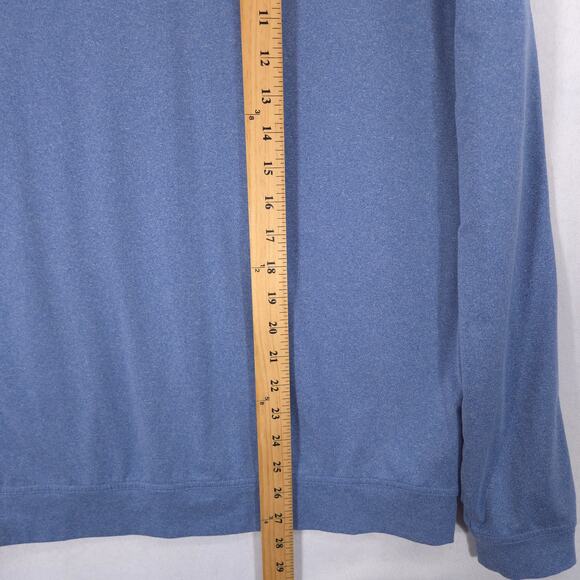 Johnnie O Pullover Mens M Blue Heather Flex Prep Formance 1/4 Zip Long Sleeve - Picture 6 of 9